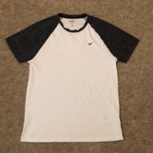 White and Charcoal Men’s Hollister Tee